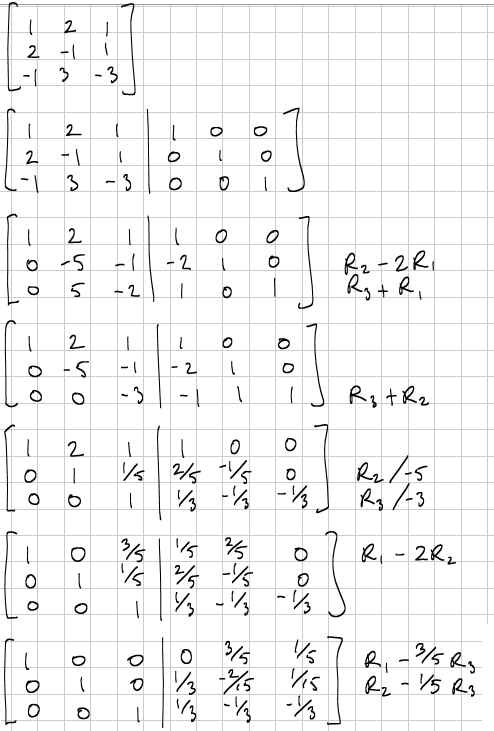 How do I find the inverse of a 3xx3 matrix Socratic